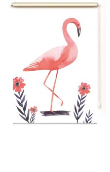 Extartiqe Duschrollo Flamingo moderner Rollo Duschvorhang
